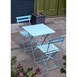 Sillas bistro para terraza Bolero acero azules