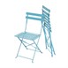 Sillas bistro para terraza Bolero acero azules