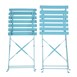Sillas bistro para terraza Bolero acero azules
