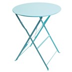 Mesa bistro redonda para terraza Bolero acero azul