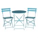 Mesa bistro redonda para terraza Bolero acero azul