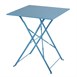 Mesa bistro cuadrada para terraza Bolero acero azul