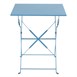 Mesa bistro cuadrada para terraza Bolero acero azul