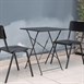 Mesa bistro cuadrada para terraza Bolero acero negra