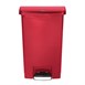 Cubo residuos Rubbermaid pedal frontal 50L rojo
