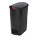Cubo residuos Rubbermaid pedal lateral 50L negro