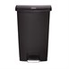 Cubo residuos Rubbermaid pedal frontal 68L negro