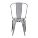 Silla de acero Bolero gris oscuro metalizado (Juego 4)