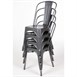 Silla de acero Bolero gris oscuro metalizado (Juego 4)