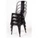 Silla de acero Bolero negra (Juego 4)