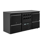 Mostrador Frigorífico con 4 cajones y cava de vinos Polar Serie U 380L