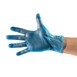 OFERTA ESPECIAL x5 Guantes de vinilo con polvo Vogue azules y soporte GRATIS