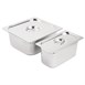 Juego cubetas Vogue acero inoxidable GN 1/3 y GN 2/3 150mm con tapas