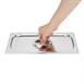 Juego cubetas Vogue acero inoxidable 1 x GN 1/3 4 x GN 1/6 150mm con tapas y barras soporte