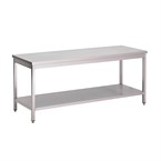 Mesa de cocina Gastro M acero inoxidable con estante inferior 700mm