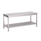 Mesa de cocina Gastro M acero inoxidable con estante inferior 1000mm