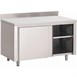 Armario bajo Gastro M acero inoxidable puertas deslizantes y peto 1400mm