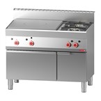 Cocina gas Gastro M 650 2 quemadores, placa, horno a gas armario neutro 65/110 TPG