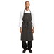 Delantal con peto Chef Works Premium negro con rayas blancas