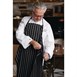 Delantal con peto Chef Works Premium negro con rayas blancas