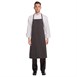 Delantal con peto Chef Works Premium negro con rayas blancas
