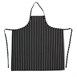 Delantal con peto Chef Works Premium negro con rayas blancas