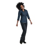 Camisa vaquera señora Chaud Devant Blue Denim Stretch manga 3/4