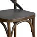 Sillas de comedor Bolero madera con respaldo en cruz metálica marrón