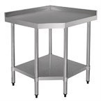 Mesa esquinera de acero inoxidable Vogue 700mm