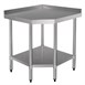 Mesa esquinera de acero inoxidable Vogue 700mm