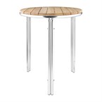 Mesa redonda para terraza Bolero 60cm fresno y aluminio