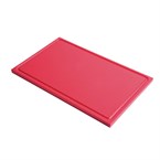 Tabla corte Gastro M PE alta densidad GN1/1 15mm borde acanalado roja