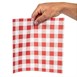 Papel antigrasas cuadros rojos - 190x310mm (Juego 200)