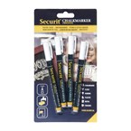 Marcadores tiza líquida Securit punta 1x2mm blancos