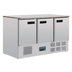 Mostrador frigorífico Polar Serie G mesa mármol 3 puertas 368Ltr