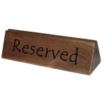 Señal Reservado/Soporte menú madera Olympia