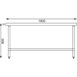 Mesa de cocina Vogue acero inoxidable 1800(An)mm
