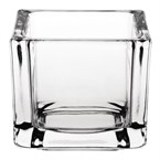 Portavelas pequeño Olympia cuadrado cristal