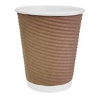 Vasos corrugados de café para llevar kraft Fiesta 227ml x500