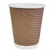 Vasos corrugados de café para llevar kraft Fiesta 227ml x500
