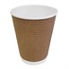 Vasos corrugados de café para llevar kraft Fiesta 340ml x500