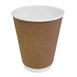 Vasos corrugados de café para llevar kraft Fiesta 340ml x25