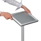 Expositor portamenús con soporte