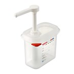 Dispensador de salsa Araven GN 1/9 traslúcido 1,5Ltr