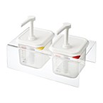 Juego 2 dispensadores de salsa Araven GN 1/6 traslúcidos