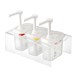Juego 3 dispensadores de salsa Araven GN 1/9 traslúcidos