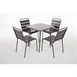 Mesa de acero lamas Bolero 700 x 700mm color gris