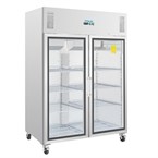 Armario frigorífico Polar Serie G 1200Ltr dos puertas de vidrio