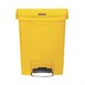 Papelera a pedal Rubbermaid Slim Jim amarilla 30Ltr