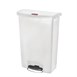 Papelera a pedal Rubbermaid Slim Jim blanca 90Ltr